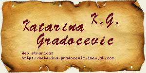 Katarina Gradoćević vizit kartica
